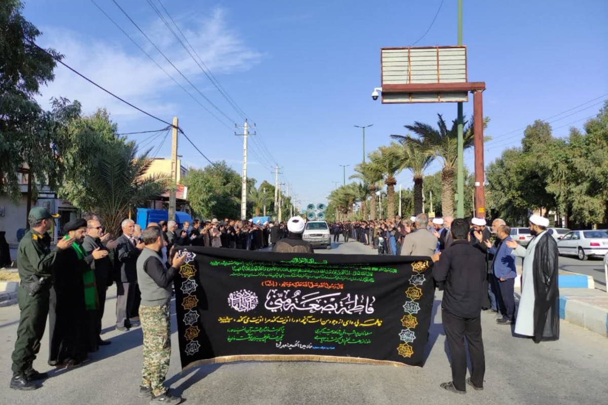 برگزاری مراسم دسته روی عزاداری شهادت حضرت زهرا (س) در مهران