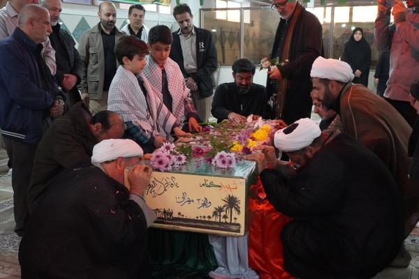 آیین استقبال از شهید خوشنام مکتب آقا روح الله