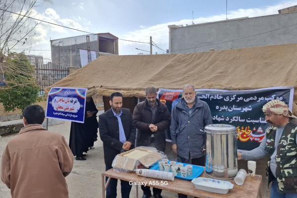 پخت غذای گرم و برپایی سفره افطار علوی در شهرستان بدره