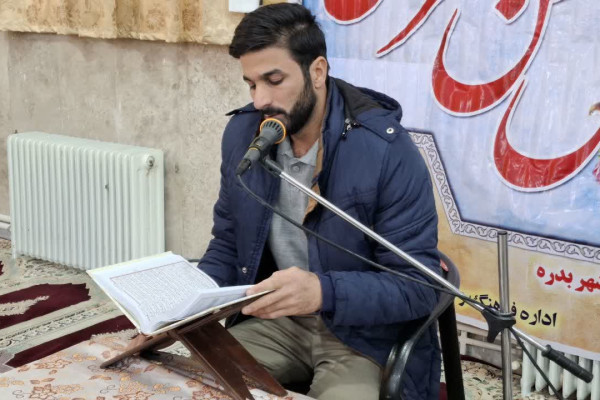 برگزاری محفل جزءخوانی قرآن کریم در مسجدجامع شهر بدره