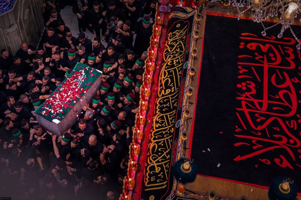 مراسم تشییع پیکر رهبر انقلاب در کربلا و نجف