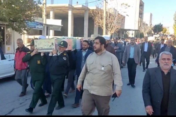 مراسم دسته روی عزاداری ایام فاطمیه و استقبال از پیکر دو شهيد گمنام