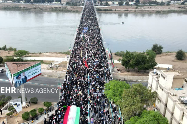 حضور حماسی مردم خوزستان؛ پاسخ کوبنده به تهدیدات دشمن